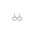 Boucles d'oreilles Carador Minimaliste cercles argent 925/000 et orxydes de zirconium