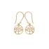 Boucles d'oreilles pendantes Carador collection Happy motif arbre de vie plaqué or 