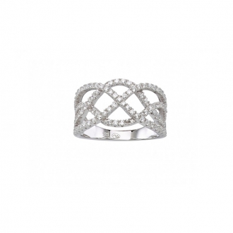 Bague fantaisie 5eme avenue argent 925/000 et cristaux AVBU14125/54