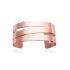 Bracelet manchette Carador trois rangs acier doré rose