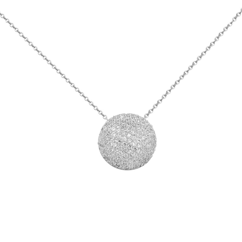 Collier argent 925/000 Carador femme pendentif oz rond