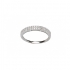 Bague Carador type alliance demi-tour argent 925/000 et cristaux 