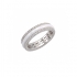 Bague Carador anneau céramique blanche argent 925/000 et cristaux 