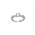 Bague Carador solitaire accompagné argent 925/000 et cristaux 