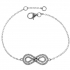 Bracelet Carador motif infini double argent 925/000 et cristaux 