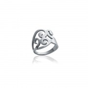Bague Carador arabesques acier argenté Bague Carador arabesques acier argenté