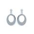 Boucles d'oreilles Carador ellipse acier argenté