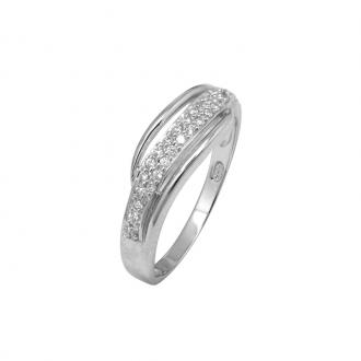 Bague Carador fantaisie design joaillerie argent 925/000 et oxydes de zirconium