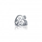 Bague Carador arabesques acier argenté Bague Carador arabesques acier argenté