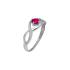 Bague Carador style joaillerie pierre rouge et argent 925/000