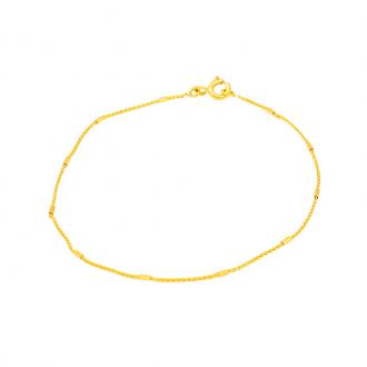 Bracelet or jaune 375/000 femme fantaisie tube