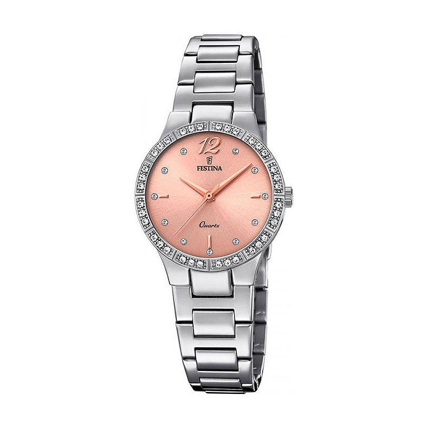 Montre Femme Festina Mademoiselle acier et cristaux F20240 ...