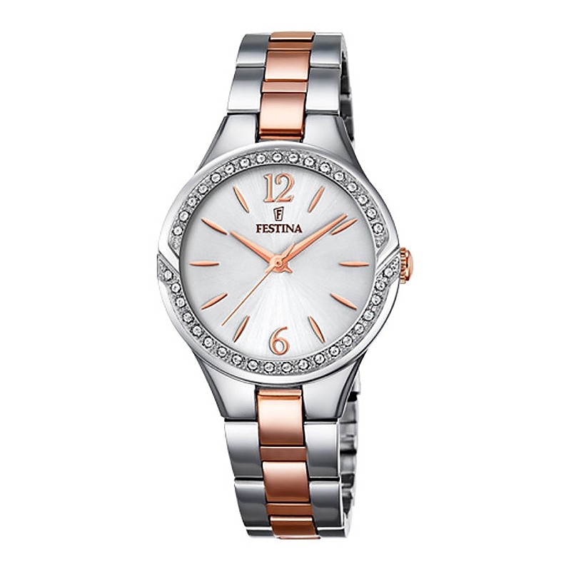 Montre Femme Festina Mademoiselle acier argenté et doré F20247/1