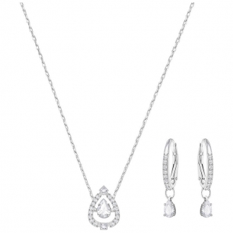 Parure collier et boucles d'oreilles Swarovski Sparkling Dance Pear 5272368