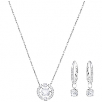 Parure collier et boucles d'oreilles Swarovski Sparkling Dance Round 5279018