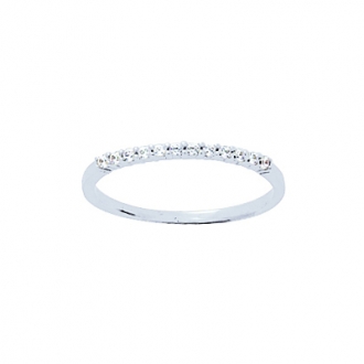 Bague Carador or blanc 375/000 oxyde de zirconium