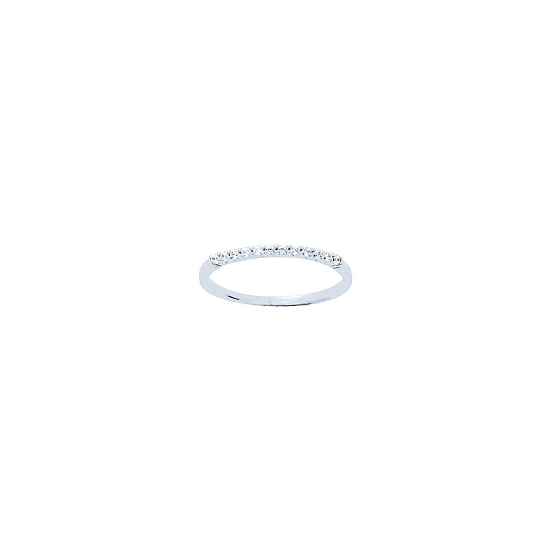 Bague Carador or blanc 375/000 oxyde de zirconium