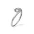 Bague solitaire Carador argent 925/000 et oxyde de zirconium serti tension