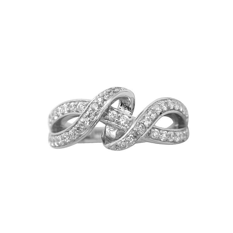 Bague Femme Carador multi rangs argent 925/000 et oxydes de zirconium