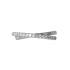Bague femme Carador double anneau décalé argent 925/000 et oxydes de zirconium