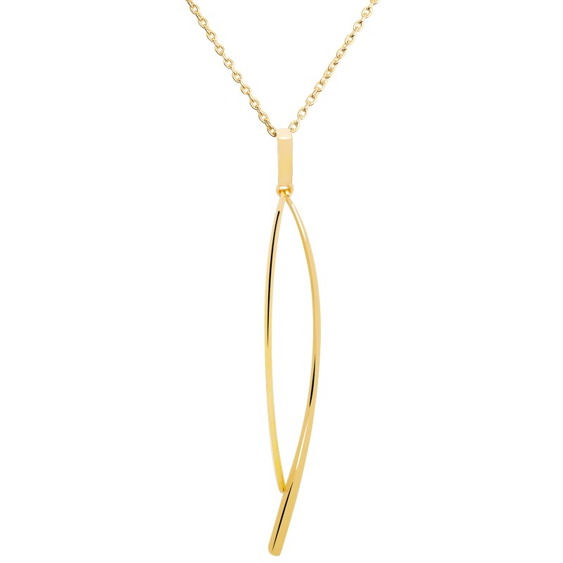 Collier femme Carador baguette plaqué or