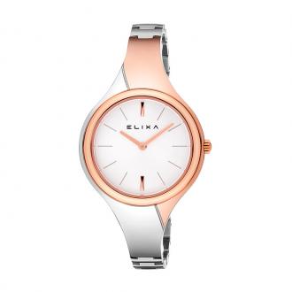 Montre femme Elixa Beauty acier argenté et doré rose E112-L451