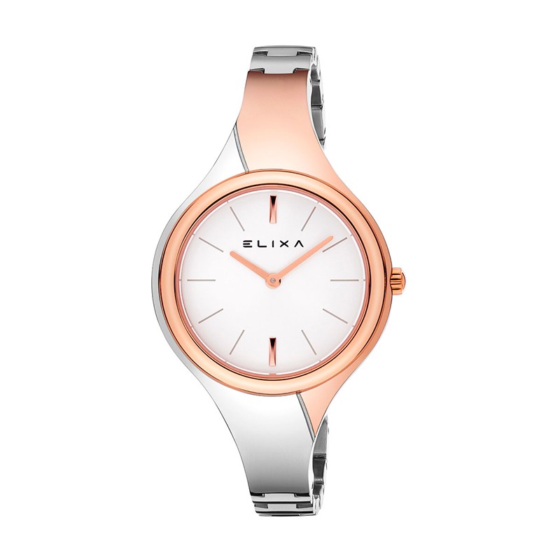 Montre femme Elixa Beauty acier argenté et doré rose E112-L451