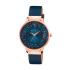 Montre femme Elixa Finesse bleue, cuir et cristaux E114-L464