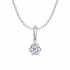 Collier femme Carador or blanc 375/000 diamant 0.1 cts