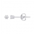 Boucles d'oreilles Carador or blanc 375/000 et diamant 0.1 cts