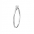 Bague solitaire Carador or blanc 375/000 et diamant 0.06 cts