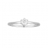 Bague solitaire Carador or blanc 375/000 et diamant 0.19 cts