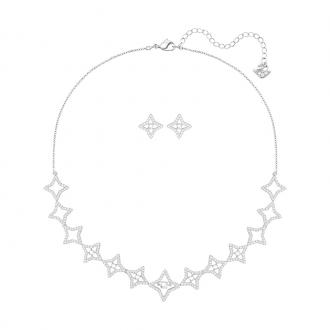 Parure collier et boucles d'oreilles Swarovski Sparkling DC Star 5364217