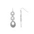 Boucles d’oreilles Carador pendantes crénelées Argent 925/000