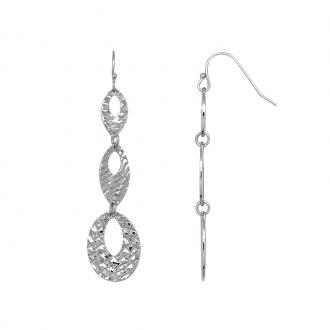 Boucles d'oreilles Carador triples arrondies argent 925/000 BOA181135