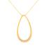 Collier CARADOR plaqué or jaune forme goutte 