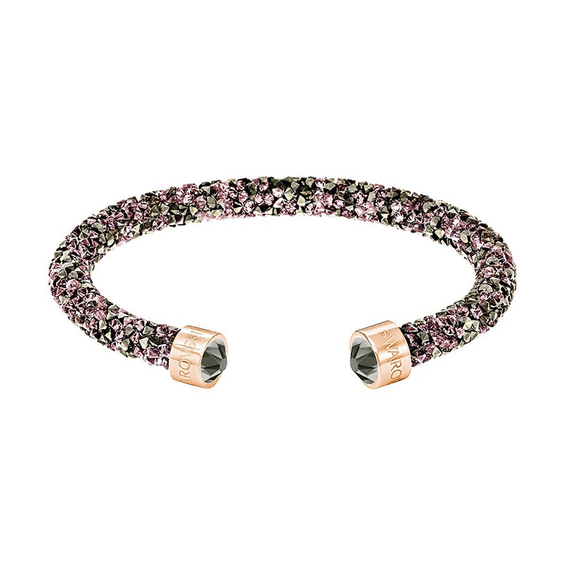 Bracelet jonc Swarovski Crystaldust multicolore et doré rose 5348098