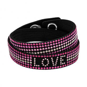 Bracelet Swarovski Slake Xpress Love noir et rose 5353165