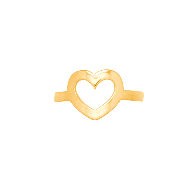 Bague Carador Large Coeur Or jaune 375/000