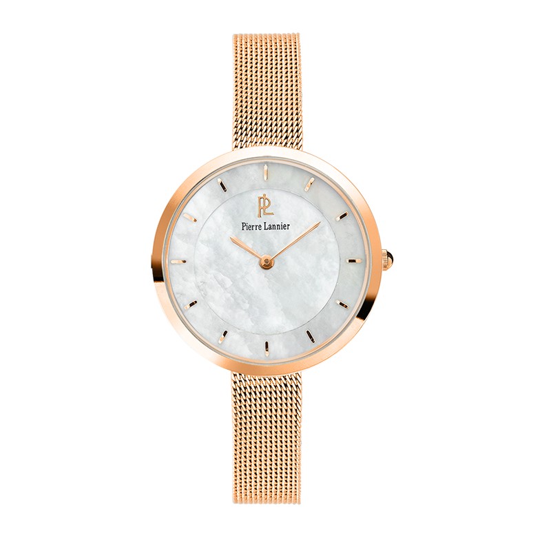 Montre Pierre Lannier femme en acier doré rose 076G998