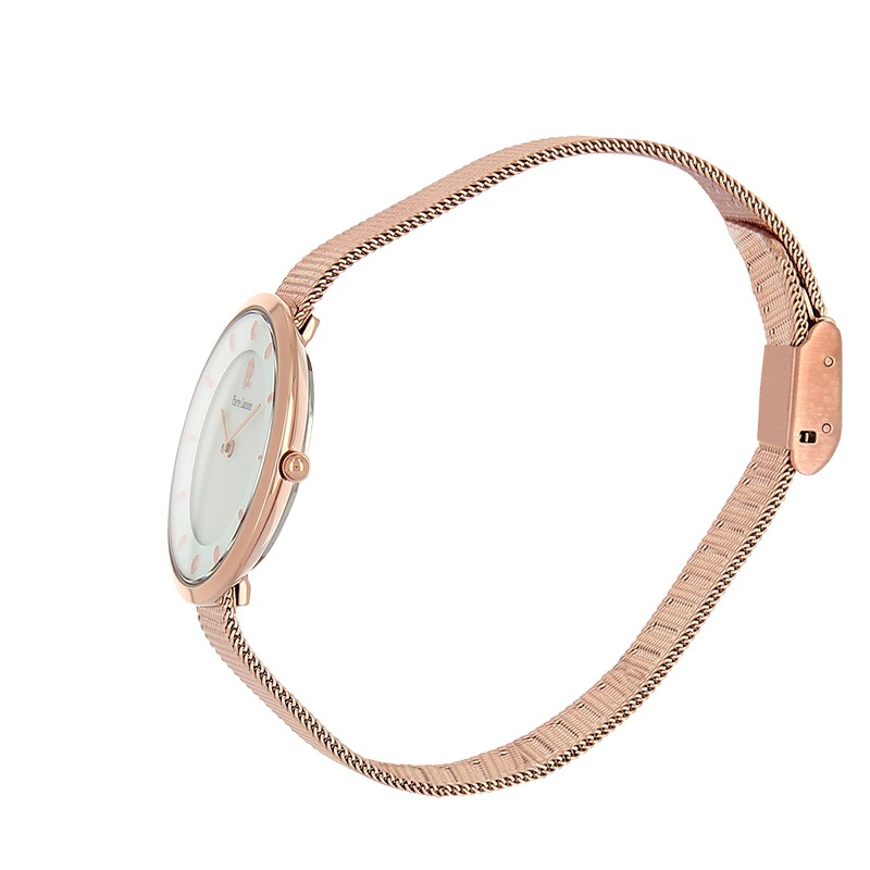 Montre Pierre Lannier femme en acier doré rose 076G998