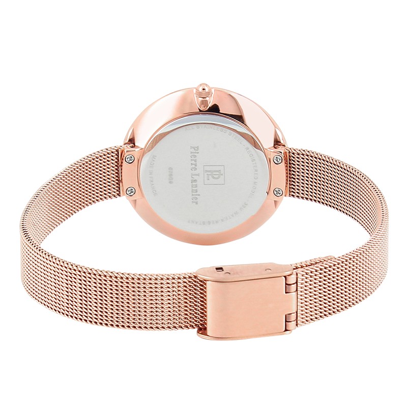 Montre Pierre Lannier femme en acier doré rose 076G998