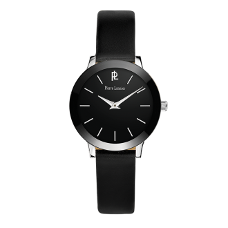 Montre Pierre  Lannier femme bracelet cuir noir 019K633