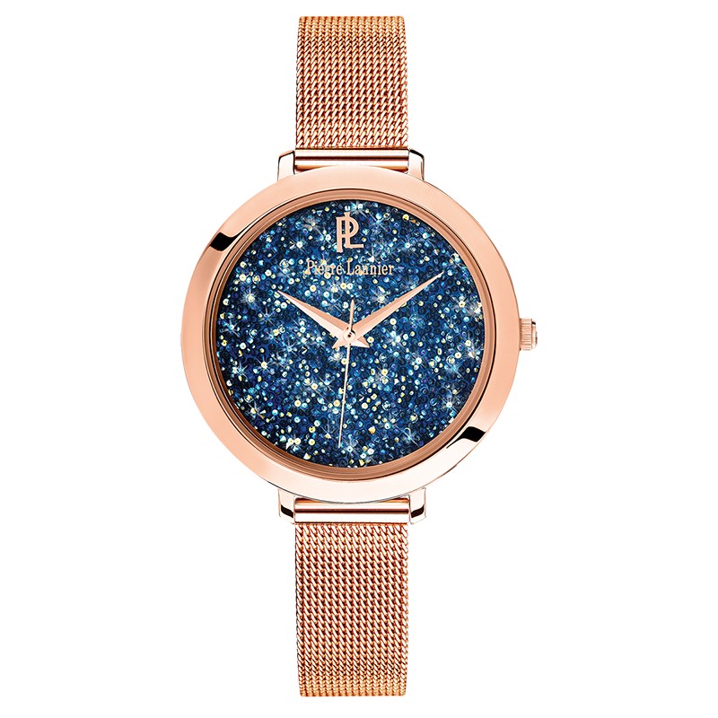 Montre Femme Pierre LANNIER ELEGANCE CRISTAL dorée rose 097M968