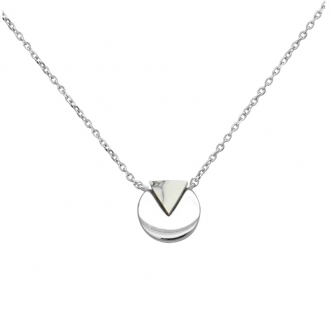 Collier Femme Silver Pop rond argent 925/000 et Howlite