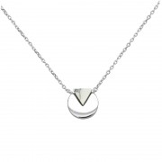 Collier Femme Silver Pop rond argent 925/000 et Howlite Collier Femme Silver Pop rond argent 925/000 et Howlite