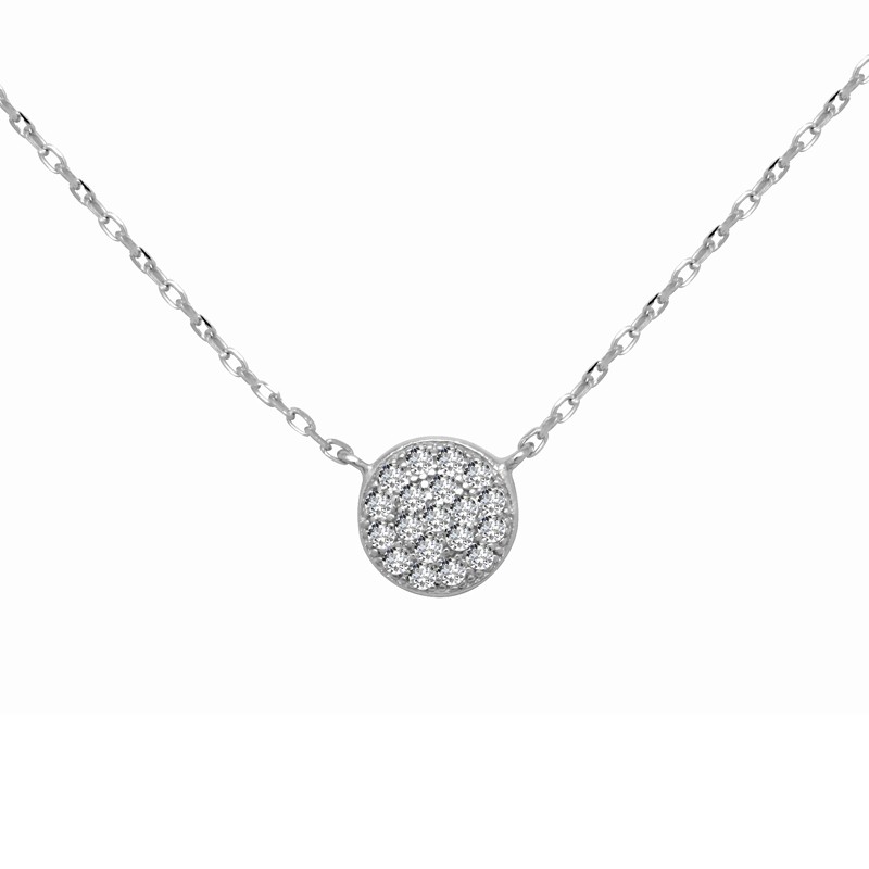 Collier CARADOR Femme argent 925/000 dome pavage oxydes de zirconium