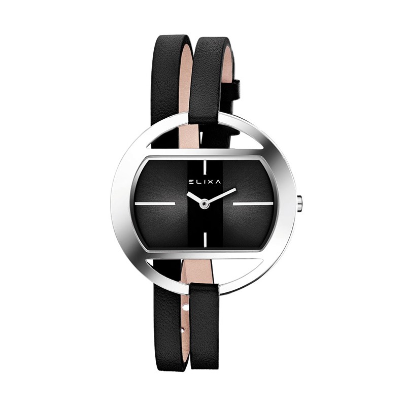 Montre femme Elixa Finesse cuir noir E125 L514