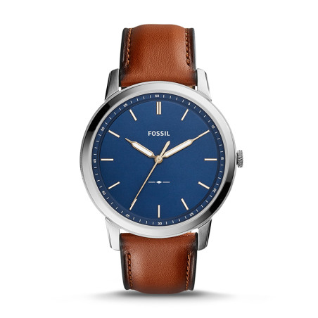 Montre homme Fossil La Minimaliste Extra-plate Cuir Brun FS5304