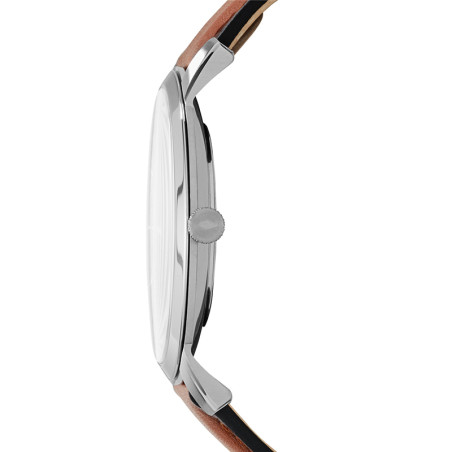 Montre homme Fossil La Minimaliste Extra-plate Cuir Brun FS5304